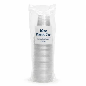 10 oz Plastic Cup - Individually Wrapped 1000/CS